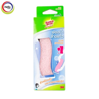 ฟองน้ำล้างแก้ว SCOTH-BRITE SLIM ฟองน้ำ ทำคามสะอาด แก้ว 5.5x3.2x15ซม. สก็อตซ์ ไบรต์