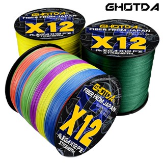 Ghotda Fly สายเบ็ดตกปลา PE X12 11.3-54.5 กก. 1000 ม. แข็งแรงมาก หลากสี