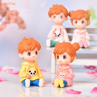 Cooltoy รูปปั้นคู่รัก ขนาดเล็ก สําหรับตกแต่งบ้าน สวน ภูมิทัศน์ 2 ชิ้น ต่อชุด