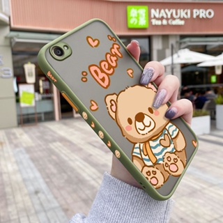 เคสโทรศัพท์มือถือ ซิลิโคนแข็ง ขอบสี่เหลี่ยม กันกระแทก ลายการ์ตูนหมีน่ารัก สําหรับ VIVO Y66