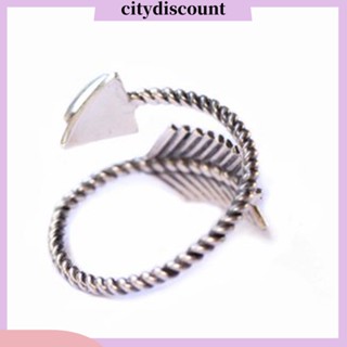 &lt;citydiscount&gt; แหวนนิ้วมือ รูปลูกศรเทอร์ควอยซ์ ประดับเทอร์ควอยซ์เทียม ทรงสามเหลี่ยม ปรับได้ สไตล์วินเทจ สําหรับผู้หญิง