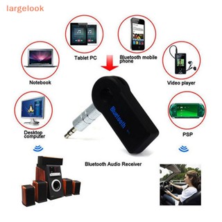 [largelook] ตัวรับสัญญาณบลูทูธไร้สาย 3.5 มม. USB สําหรับ Aux Stereo Audio Music Car Adapter Mic