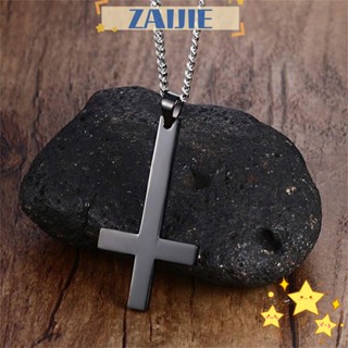 Zaijie24 สร้อยคอ เครื่องประดับเงิน ผู้หญิงและเด็กผู้หญิง ไม้กางเขน