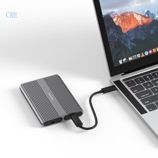 Cre M 2 NVME SSD เคสกล่องฮาร์ดไดรฟ์ USB อลูมิเนียมอัลลอย 2 ช่อง