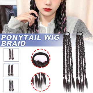 Braided Ponytail Extension Boxing Braids for Women Girl Synthetic Hair