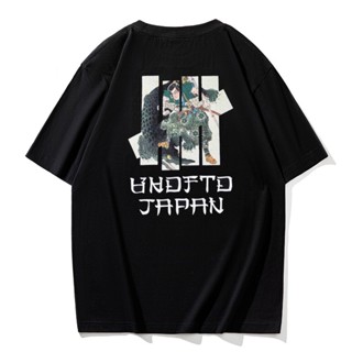 2023 เสื้อยืดลําลอง แขนสั้น คอกลม พิมพ์ลายซามูไร UNDEFEATED สําหรับผู้ชาย และผู้หญิง