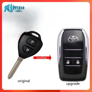 เคสกุญแจรีโมทรถยนต์ แบบพับได้ ดัดแปลง สําหรับ Toyota Vios Gen 2 Avanza 2008 2009 2010 2011 2012 2 ปุ่ม