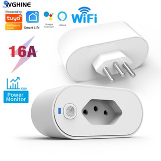 Wifi Socket Smart Socket Adapter 16a รองรับ Smart Life App Control Alexa Google Home Control 【bluey】