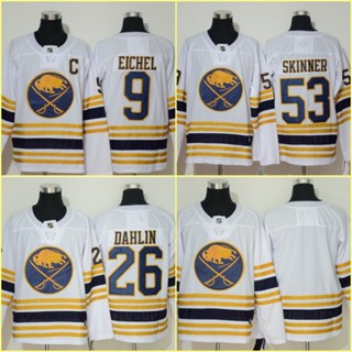 เสื้อกีฬาแขนสั้น ลายทีม Nhl Hockey Jersey ครบรอบ 50 ปี 53 Skinner 26 Dahlin 9 Eichel Jersey