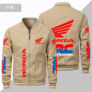 เสื้อแจ็กเก็ต ขนาดใหญ่ ลายโลโก้ Honda HRC เหมาะกับการเล่นกีฬา ขี่รถจักรยานยนต์ สําหรับผู้ชาย