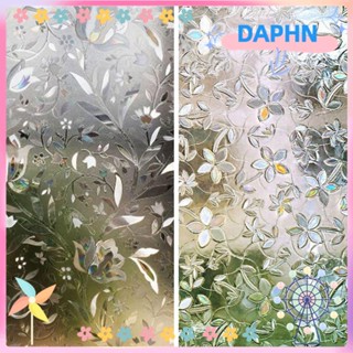 Daphs ฟิล์มกาว UV เนื้อแมตต์ สีรุ้ง 3D สําหรับตกแต่งหน้าต่าง