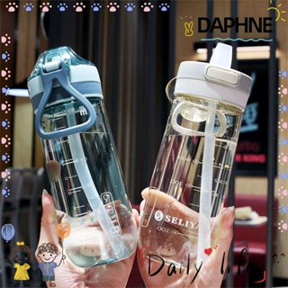 DAPHNE ขวดน้ํา ป้องกันการรั่วไหล ขนาด 650 มล. พร้อมหลอดดูด สําหรับเล่นกีฬา ยิม