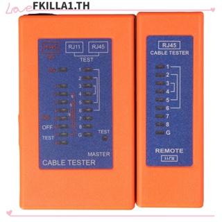 FACCFKI เครื่องทดสอบสายเคเบิลเครือข่าย ใช้แบตเตอรี่ สีเหลือง สําหรับ Cat8 Cat7 Cat6