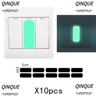 สติกเกอร์เรืองแสง กันน้ำ สำหรับตกแต่งสวิตช์ไฟ 10 ชิ้น / ชุด