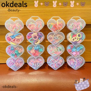 Okdeals กิ๊บติดผม ใหม่ ดอกไม้ ยางรัดผม การ์ตูนน่ารัก ยืดหยุ่น