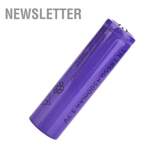 Newsletter 18650 4500mAh 3.7V แบตเตอรี่สีม่วงความจุขนาดใหญ่แบบชาร์จไฟได้สำหรับไฟฉาย LED Torch