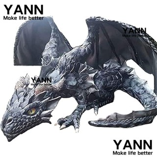 Yann&gt;&gt; รูปปั้นไดโนเสาร์ มังกรหมอบ ขนาดใหญ่ สําหรับตกแต่งสวน กลางแจ้ง