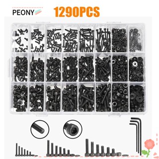 PEONYPAVILION 1290PCS Nuts and Bolts Assortment Kit, Grade