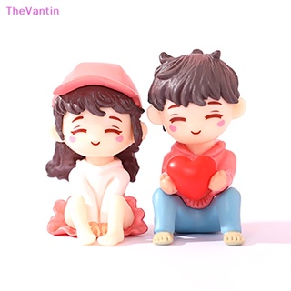 Thevantin ฟิกเกอร์คู่รักน่ารัก ขนาดเล็ก สําหรับตกแต่งบ้านตุ๊กตา สวน งานแต่งงาน ภูมิทัศน์