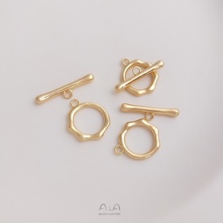 บักเกิลเชื่อมต่อสร้อยคอ สร้อยข้อมือ ชุบทอง 14k ทรงกลม หลายเพชร แฮนด์เมด diy