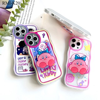 【ฟรี ที่วางโทรศัพท์】Xiaomi Redmi K30 K20 Pro สำหรับ Soft TPU Clear Case Cartoon Anime Kirby ซิลิโคน เคส เคสโทรศัพท์ เคสมือถือ เคสนิ่ม Big Wave Shockproof Cover