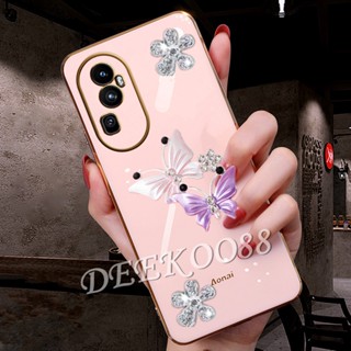 เคสป้องกันโทรศัพท์มือถือ ลายผีเสื้อบินน่ารัก สีชมพู สําหรับ OPPO Reno10 Pro Plus Pro+ A78 4G 5G A78 Reno 10 10Pro Reno10Pro+