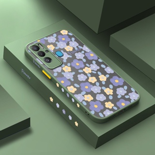 สําหรับ Tecno Pova 3 Pova Neo เคส การ์ตูน ภาพวาดสีน้ํามัน ดอกไม้ ดีไซน์ใหม่ บาง ฝ้า เคสโทรศัพท์แข็ง ซิลิโคนนิ่ม เคสกันกระแทก