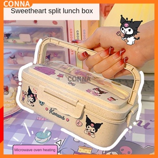 Sanrio Kuromi Lunch Box Cartoon Cinnamoroll Melody กล่องเก็บอาหารกล่องอาหารกลางวันลายการ์ตูนน่ารัก Girl