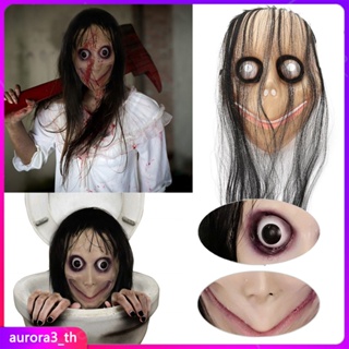 【พร้อมส่ง】 New Halloween Y190 Halloween Scary Zombie Face Mask Latex Cosplay Costume Festival Ghost Adult Challenge Scary Games Party