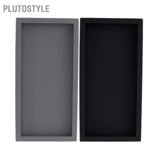 PLUTOSTYLE ซิลิโคนถาดเก็บของ Shatterproof Key Finger Ring Countertop Sink Vanity Soap Dispenser Tray สำหรับห้องน้ำ