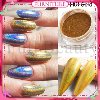 ♕ 1 กล่องเล็บศิลปะผงกระจกวิเศษ Ultra-fine Laser Plating Super Flash Gradient Powder Nail Decoration Manicure Tool For Nail Shop 2colors FURNITURE