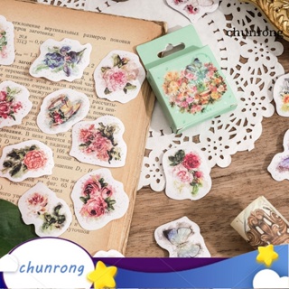 Chunrong สติกเกอร์ใส ลายดอกไม้ มีกาวในตัว ลอกออกได้ สําหรับติดตกแต่งสวน แพลนเนอร์ 2 แพ็ก