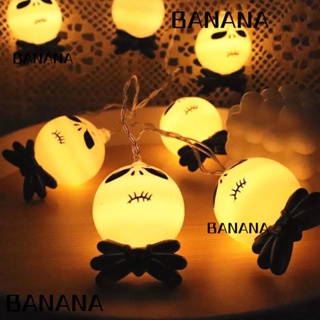 Banana1 สายไฟหิ่งห้อย LED ทรงกลม 1.5 เมตร ใช้แบตเตอรี่ สําหรับตกแต่งปาร์ตี้ฮาโลวีน