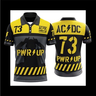 เสื้อกีฬาแขนสั้น ลายทีม Jersey ACDC 2023 250gsm2023 [Saiz XS-3XL] [110 ซม. -160 ซม.]