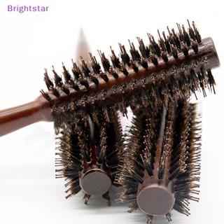 Brightstar แปรงหวีผม ทรงกลม ป้องกันไฟฟ้าสถิตย์ สําหรับจัดแต่งทรงผม