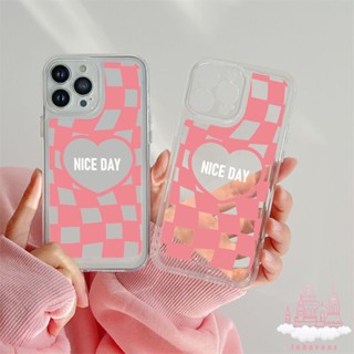 เคสโทรศัพท์มือถือ TPU นิ่ม แบบใส กันกระแทก ป้องกันเลนส์ ลาย Nice Day Love สําหรับ iPhone 14 Pro Max 11 12 13 7 8 Plus X XR XS SE 2022