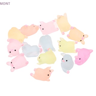 [MONT] ลูกบอลหมูเรืองแสง น่ารัก ของเล่นบรรเทาความเครียด DIY 5 10 ชิ้น