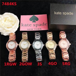 Kate Spade นาฬิกาข้อมือควอตซ์ลําลอง สายหนัง หน้าปัดกลม ประดับเพชร เหมาะกับของขวัญวันเกิด สําหรับผู้ชาย และผู้หญิง