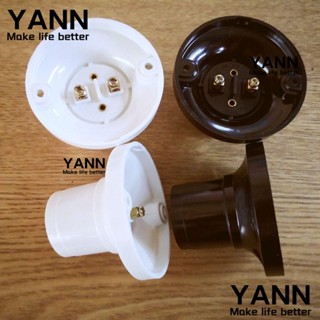 Yann1 ฐานวางหลอดไฟ LED พลาสติก โลหะ สีดํา สีขาว E27