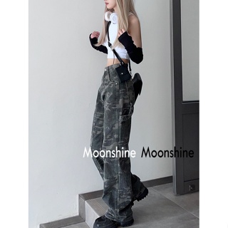 Moon  กางเกงขายาว คาร์โก้ กางเกง เชือกอเมริกันคลาสิค Cargo pants 2023 NEW Comfortable ทันสมัย Stylish ins A20M00E 36Z230909