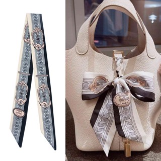 H New Scarf Tie Bag Handle Long Ribbon Ribbon Small Scarf Decorative Hair Band Wrist Wrapping Bag