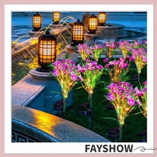 Fay โคมไฟ PVC สเตนเลส 2.5W รูปดอกไม้ พลังงานแสงอาทิตย์ กันน้ํา หลากสี สําหรับตกแต่งสวนสนามหญ้า