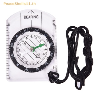 Peaceshells เข็มทิศไม้บรรทัด สเกลแผนที่ สําหรับเดินป่า ตั้งแคมป์ 1 ชิ้น