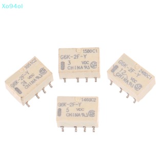 Xo94ol รีเลย์สัญญาณ SMD G6K-2F-Y 8PIN สําหรับรีเลย์สัญญาณ DC 3V 5V 12V 24V TH