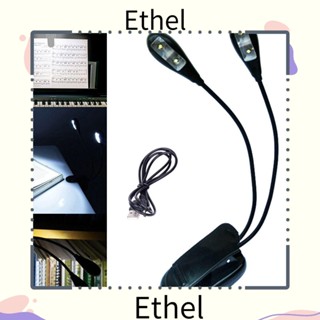 Ethel1 โคมไฟตั้งโต๊ะ แบบพกพา พร้อมคลิปหนีบ โคมไฟอ่านหนังสือ