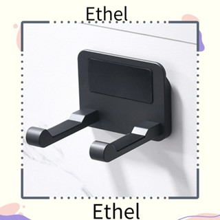 Ethel1 ตัวยึดไดร์เป่าผม แบบมีกาวในตัว อลูมิเนียม สีดํา ทนทาน ไม่ต้องเจาะผนัง สีเทา สําหรับไดร์เป่าผม