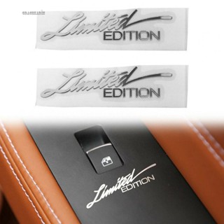 สติกเกอร์โลหะ ตราสัญลักษณ์โลโก้ Limited Edition สีเงิน สําหรับตกแต่งรถยนต์ 2 ชิ้น