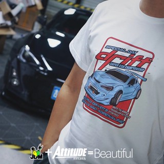 Attitude Japan JDM เสื้อยืดแขนสั้น ผ้าฝ้าย ลายกระต่าย จรวด Toyota 86BRZ