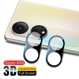 กระจกนิรภัยกันรอยหน้าจอ เลนส์กล้อง 3D สําหรับ Oppo A98 A78 A58 A17 A17k 5G