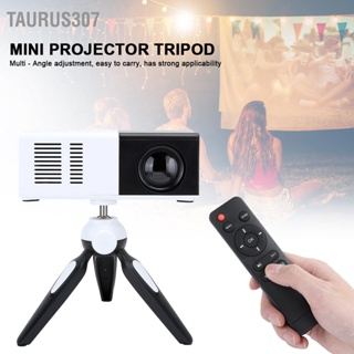 Taurus307 Mini Projector เครื่องฉาย LED ขาวดำ แบบพกพา พร้อมขาตั้ง 100‑240V